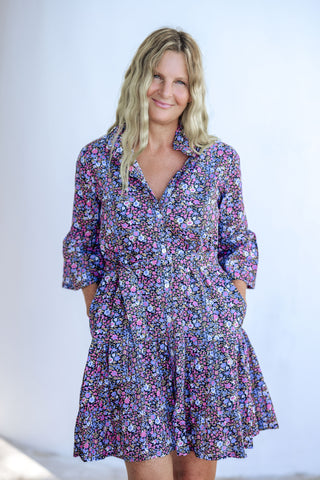 ANJELICA COTTON FLORAL DRESS