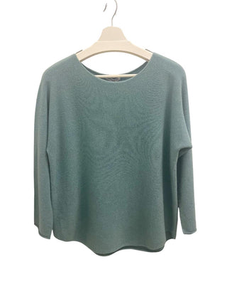 Bala Round Neck Soft Sweater- Sage- Made in Italy