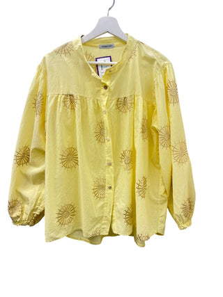 Shana Italian 100% Cotton Embroidered Sun Top