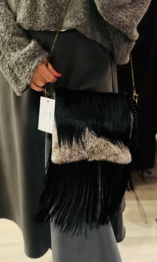 Tinen Leather fringed Handbag