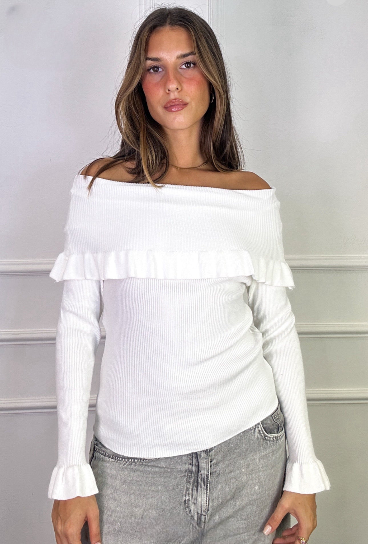 Lorelle White Off the Shoulder Top