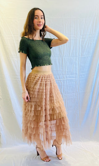 Molly Tulle Skirt Beige