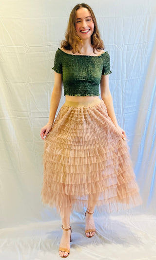 Molly Tulle Skirt Beige