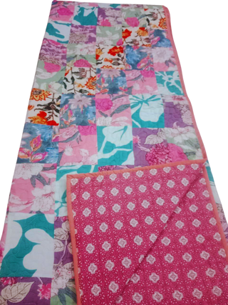 Cotton Handmade Queen Reversible Quilt-2- Queen